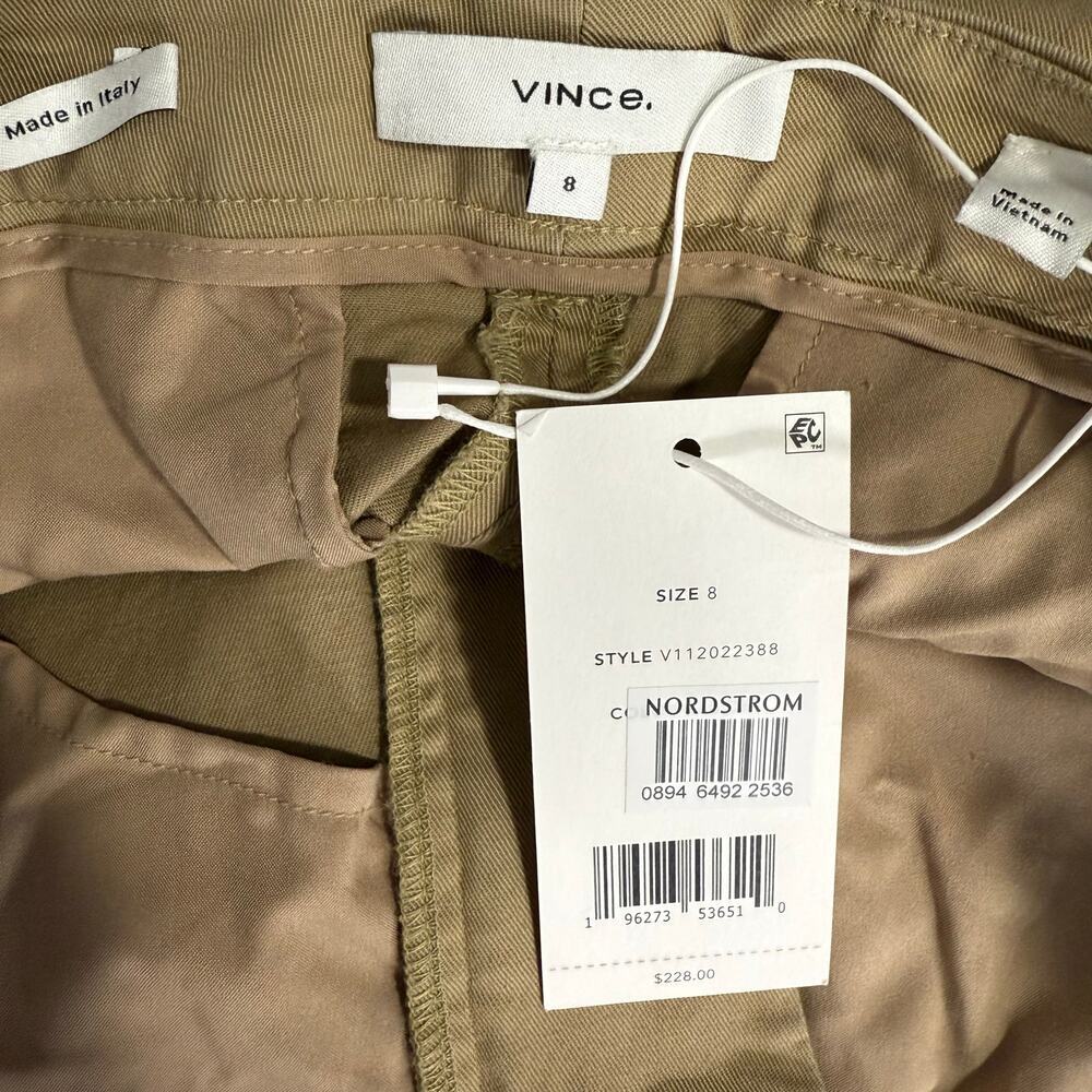Vince Italian Stretch-Cotton Chino Short, Khaki, 8 - Picture 6 of 9